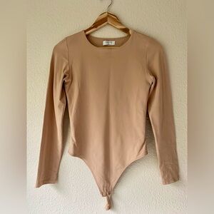 Aritzia Tan Long Sleeve Bodysuit